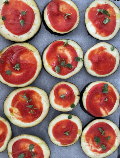 PIZZETTE DI MELANZANE AL FORNO